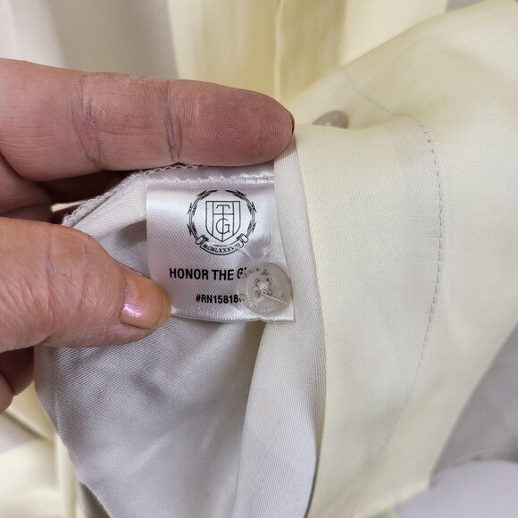 Honor The Gift Women's Striped Button-Up Shirt Dress Grey Casual Long Sleeve Med - Picture 9 of 15